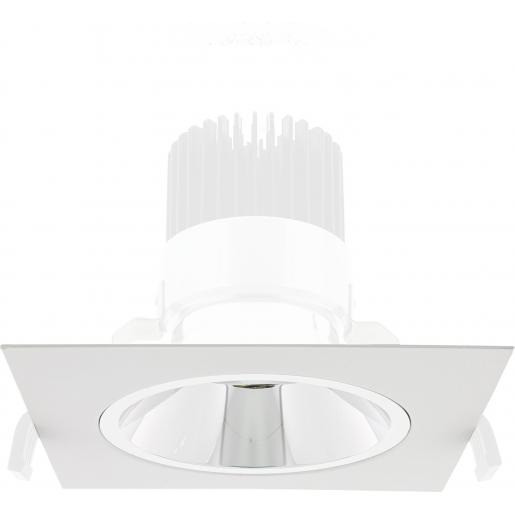 Lumiko Juno vierkant pasring wit aluminium