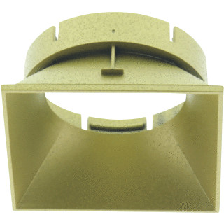 Lumiko Reflector toebehoor verlichting vierkante inzet goud kunststof