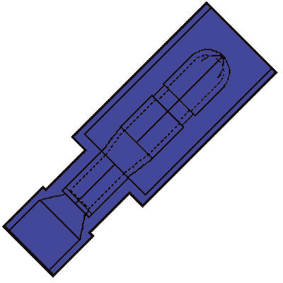 Klemko Vol.geïsol.nylon rondsteker 4MM V.draad 1,5-2,5MM2