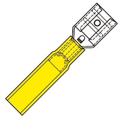 Klemko Waterdichte föhnvlakstekerhuls 6,3x0,8 voor 4,0-6,0 MM²