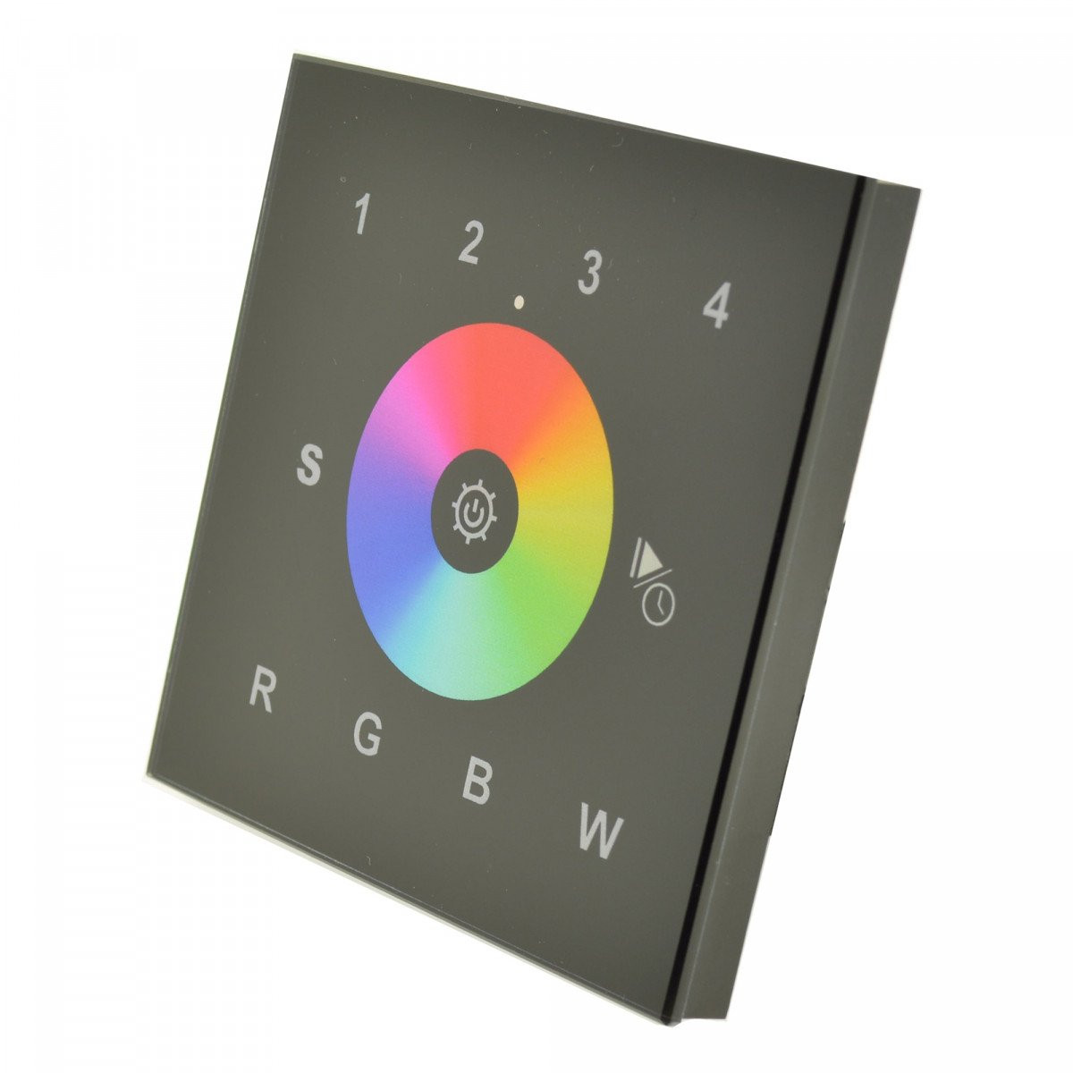 Klemko Kleurcontroller voor Led Wifi-RF RGBW muur inbouw zender kleur zwart