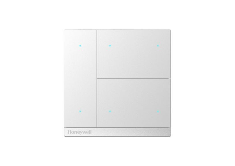 KNX 6-voudig drukknop, satijn-afwerking platina