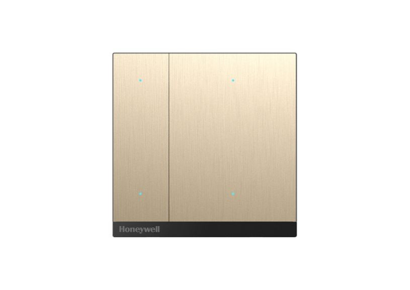 KNX Drukknop 4-weg, geborsteld brons
