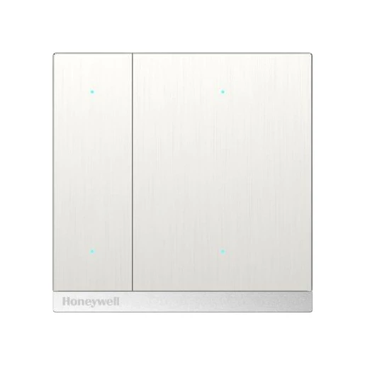 KNX Drukknop 4-weg, geborsteld staal