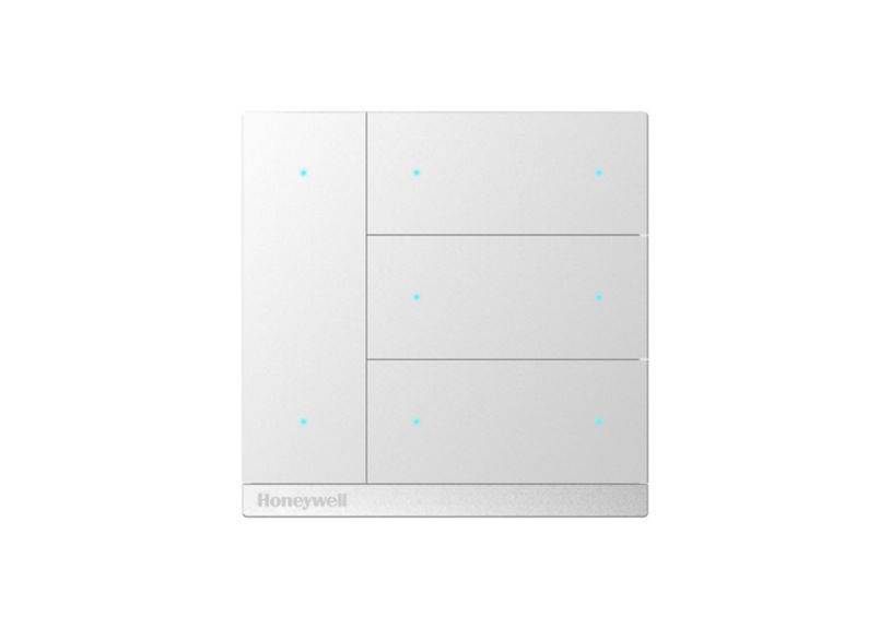 KNX Drukknop 8-voudig, metalen satijn platina