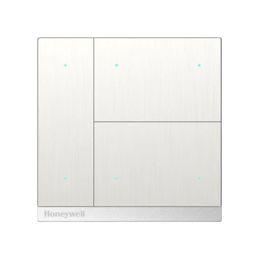 KNX Drukknopschakelaar 6-voudig, geborsteld staal