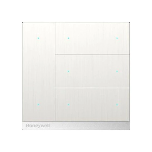 KNX Drukknopschakelaar 8-voudig, geborsteld staal