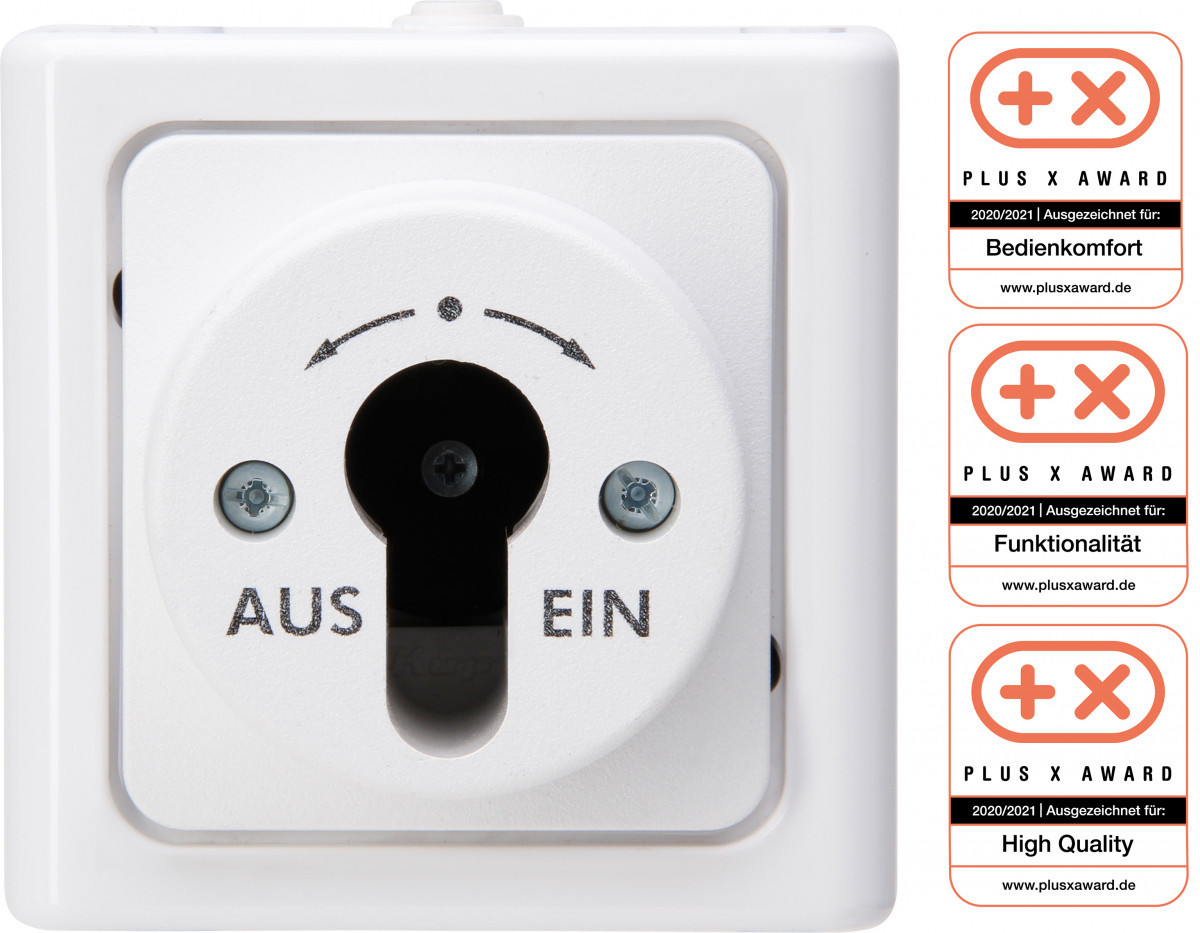 Blue Electric - behuizing sleutelschakelaar ip44 arctic wit