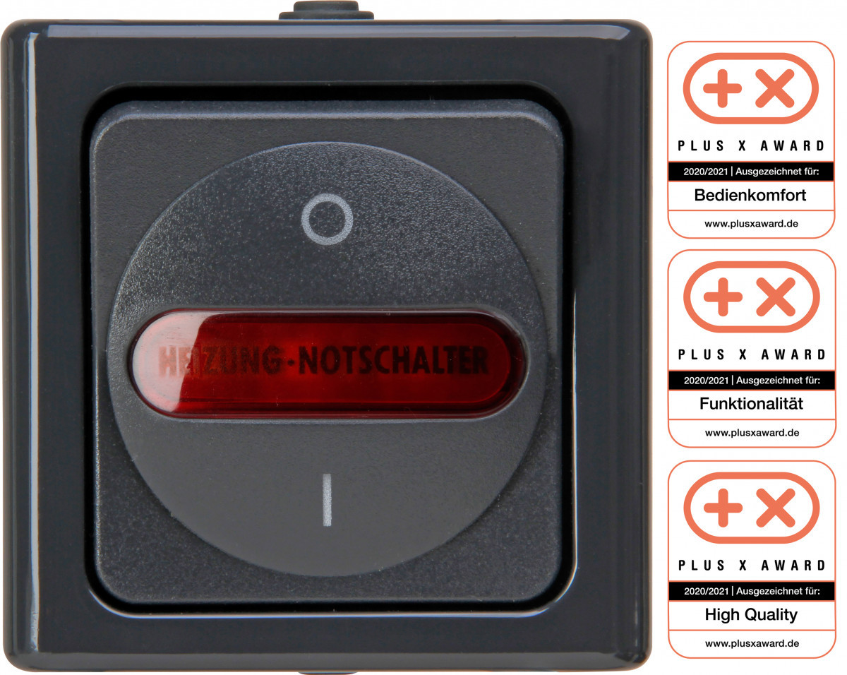 Blue Electric - hoofdschakelaar ip44 antraciet