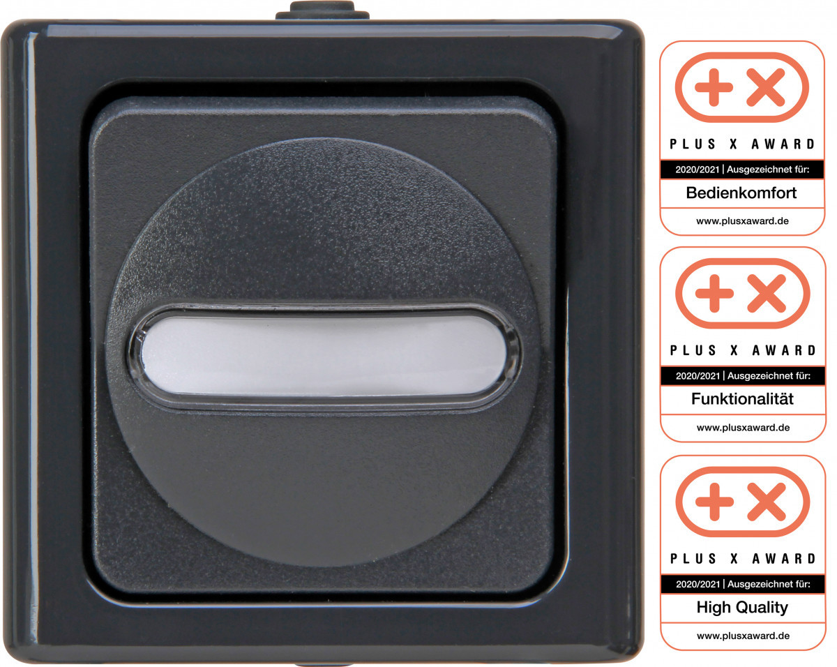 Blue Electric - kruisschakelaar ip44 antraciet