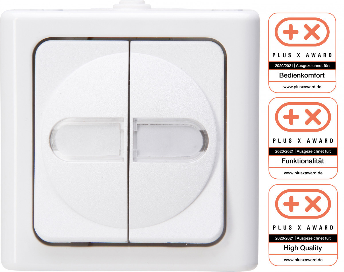 Blue Electric - serieschakelaar ip44 arctic wit