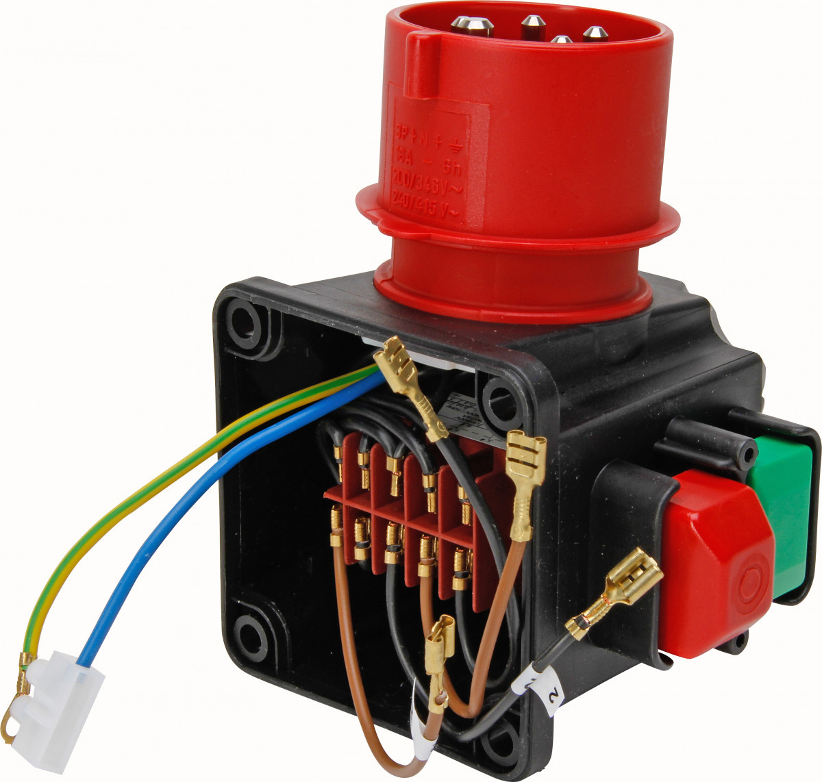 Kopp CEE materiaal Cee-Aanbouwstekker met aan/uit schakelaar 5P 16a 400V 6H ip44