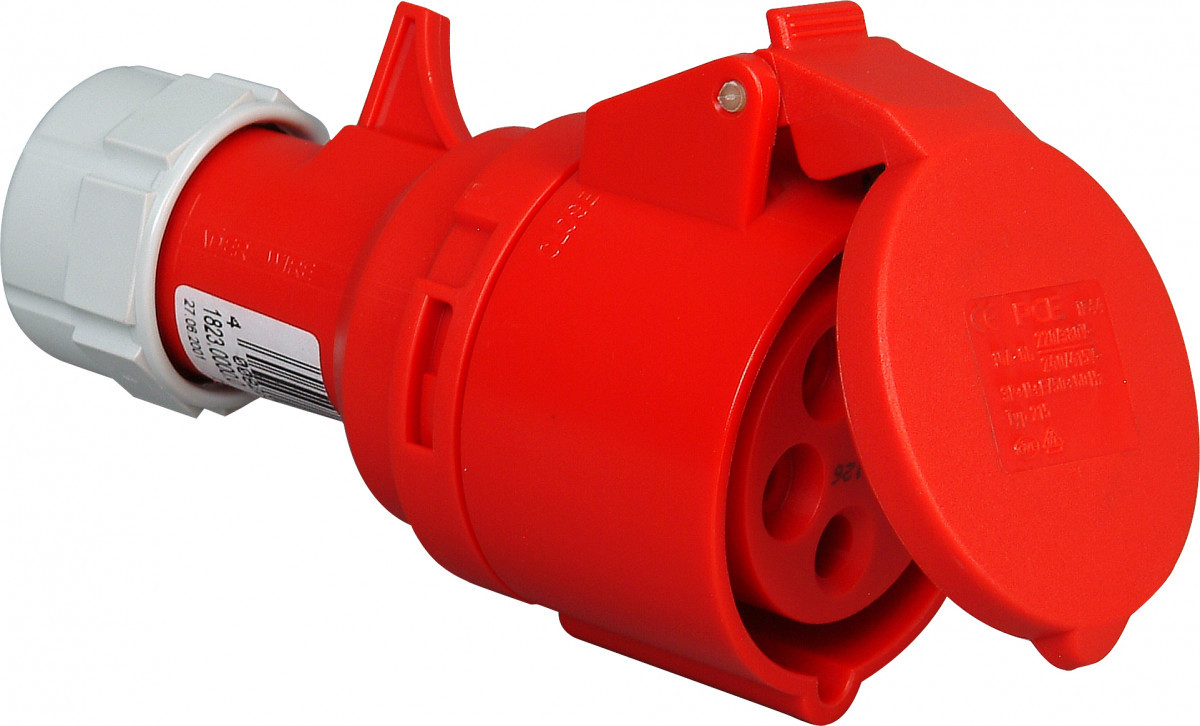 Kopp CEE materiaal Cee Contrastekker 5P, 32a 400V 6H ip44, rood