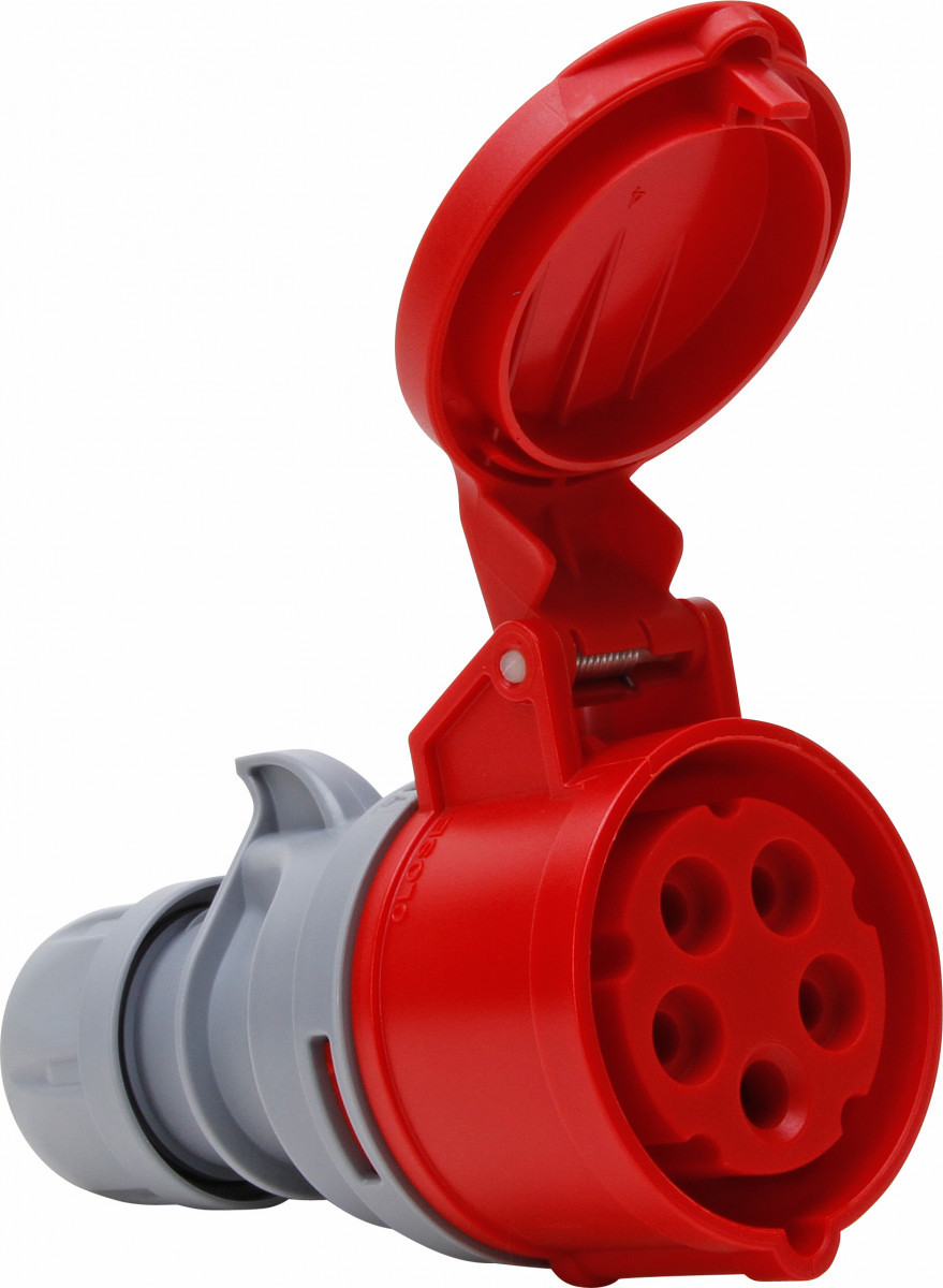 Kopp CEE materiaal Cee Contrastekker turobo twist 5P, 16a 400V 6H ip44, rood