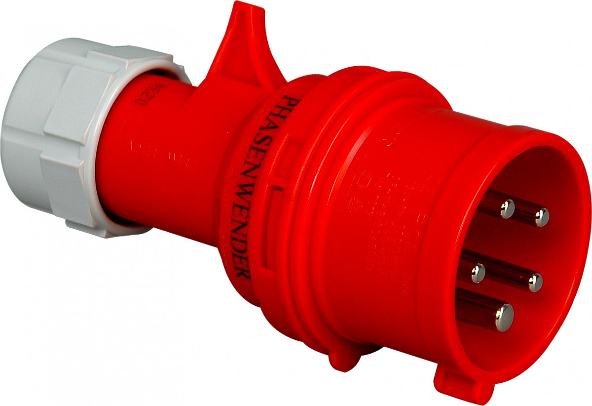 Kopp CEE materiaal Cee Stekker 5P 16a 400V 6H ip44, fasewisselaar, rood