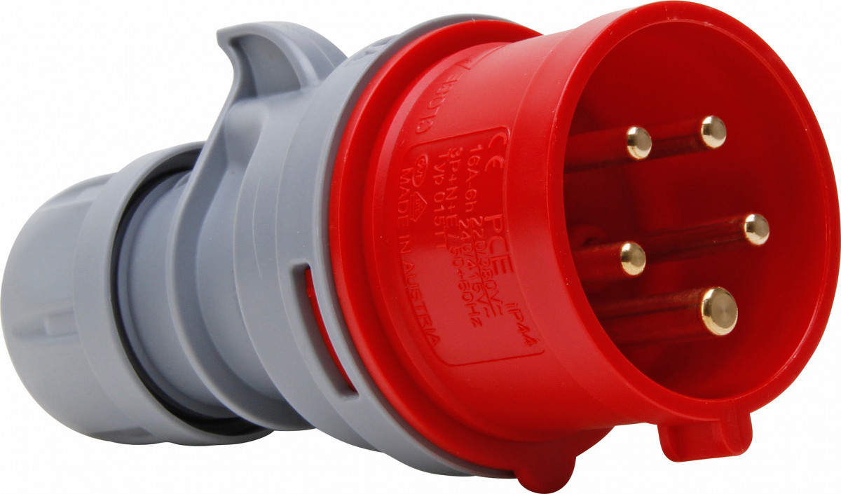 Kopp CEE materiaal Cee Stekker turbo twist 5P 16a 400V 6H ip44, rood