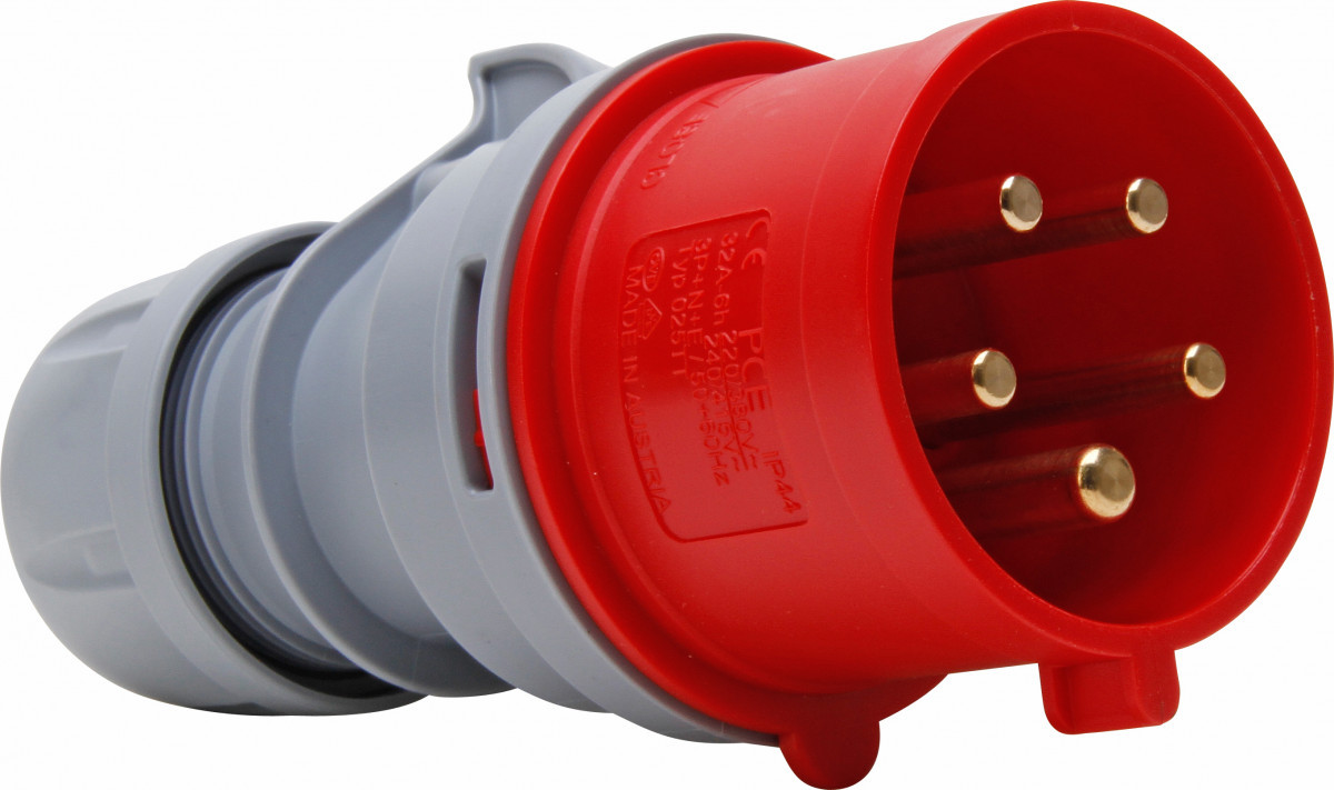 Kopp CEE materiaal Cee Stekker turbo twist 5P 32a 400V 6H ip44, rood
