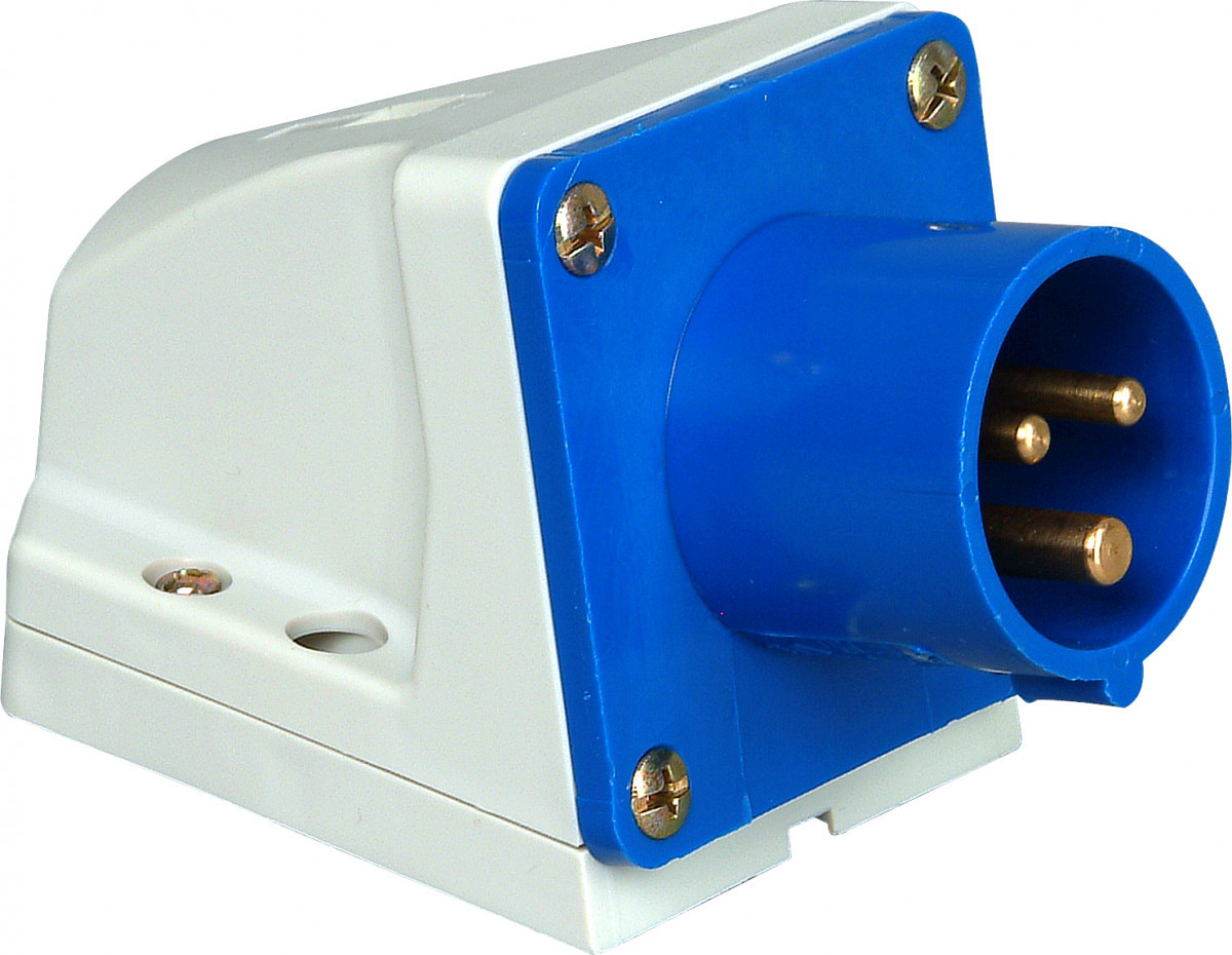 Kopp CEE materiaal Cee Wandcontactdoos stekker 3P, 16a 230V ip44, blauw