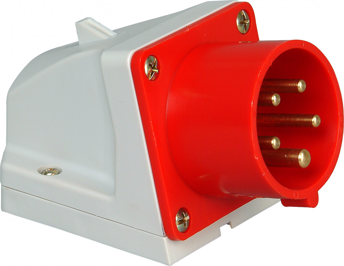 Kopp CEE materiaal Cee Wandcontactdoos stekker 5P, 16a 400V 6H ip44, rood