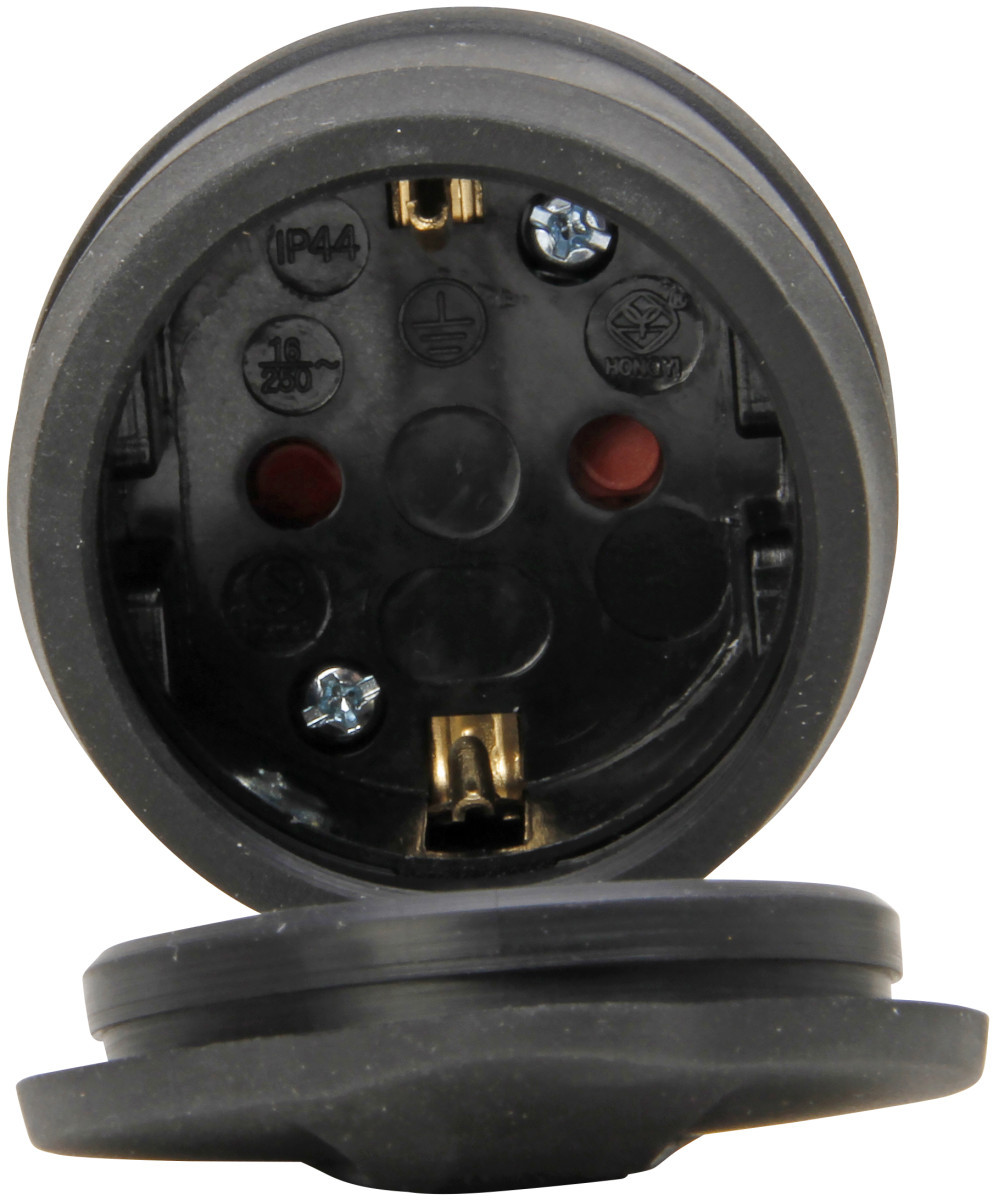 Kopp Stekkers & contrastekkers Contrastekker Ra, rubber, ip44, zwart