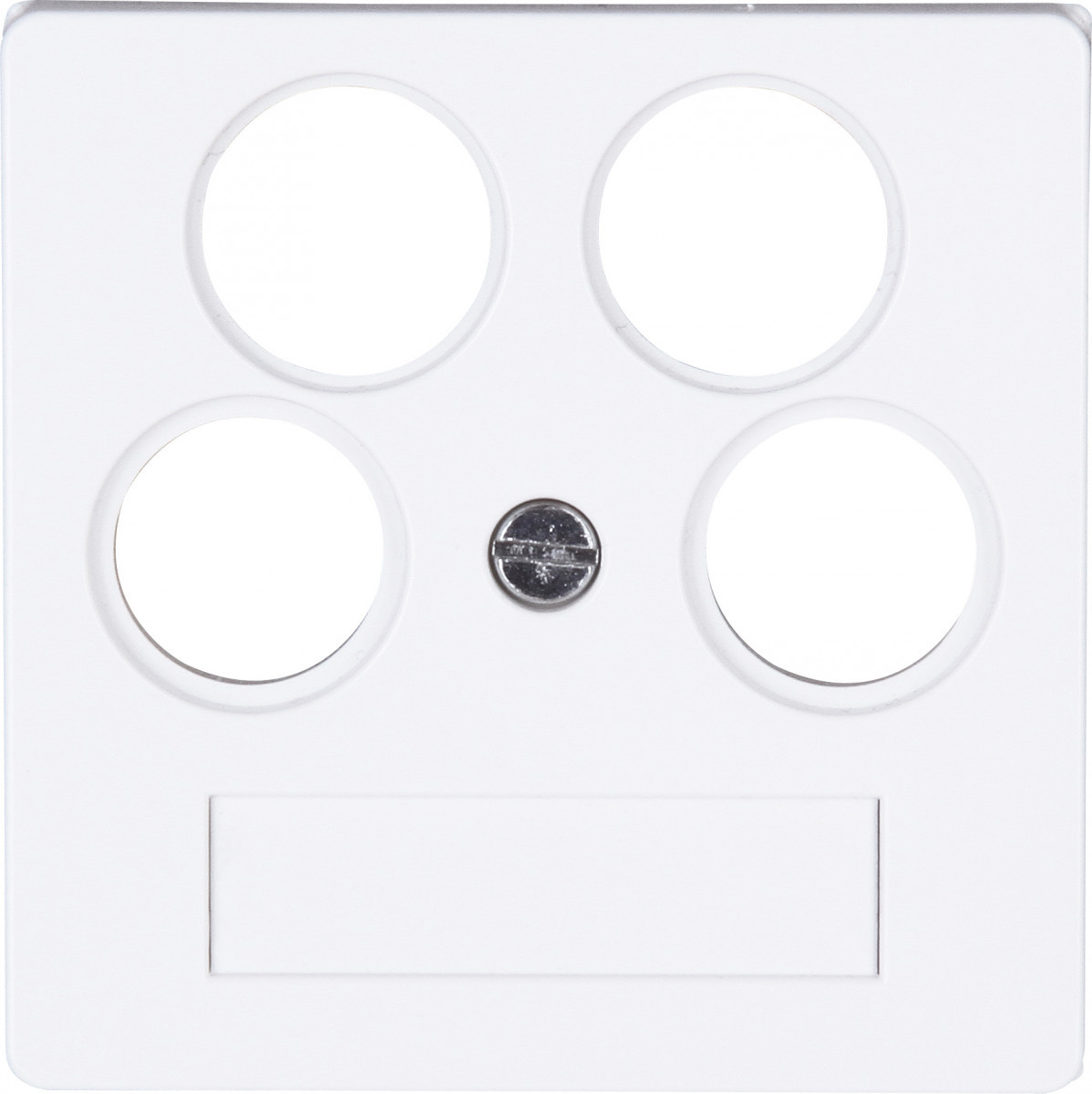 Kopp HK 07 HK07 - afdekplaat TV/FM/2X sat arctic wit