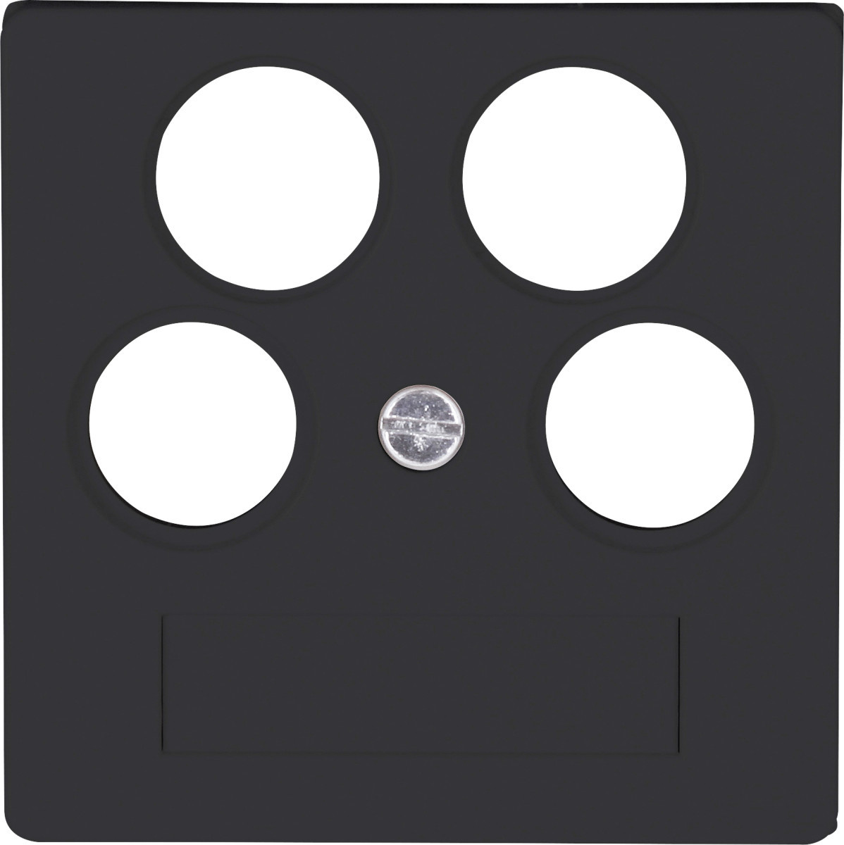 Kopp HK 07 HK07 - afdekplaat TV/FM/2X sat, kleur: antraciet