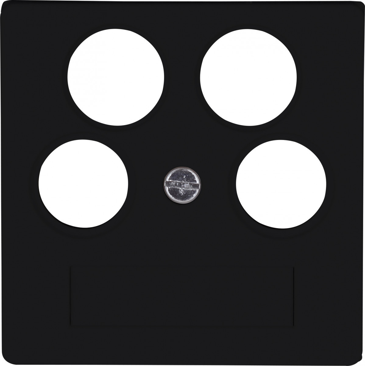 Kopp HK 07 HK07 - afdekplaat TV/FM/2X sat mat-zwart