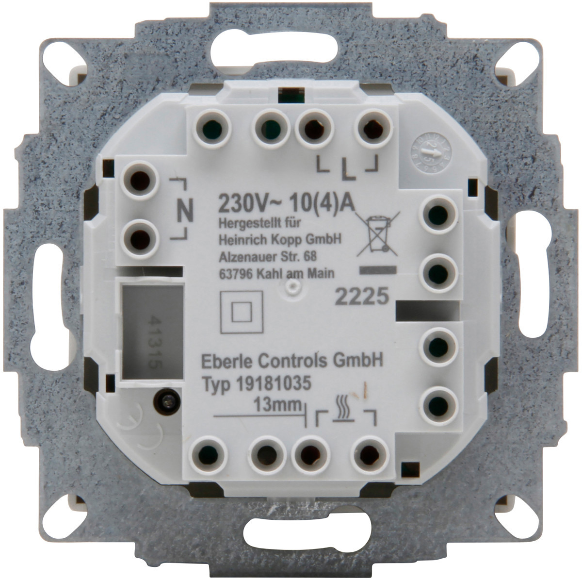 Kopp HK 07 HK07 - thermostaat "opener", 2.200 W mat-zwart