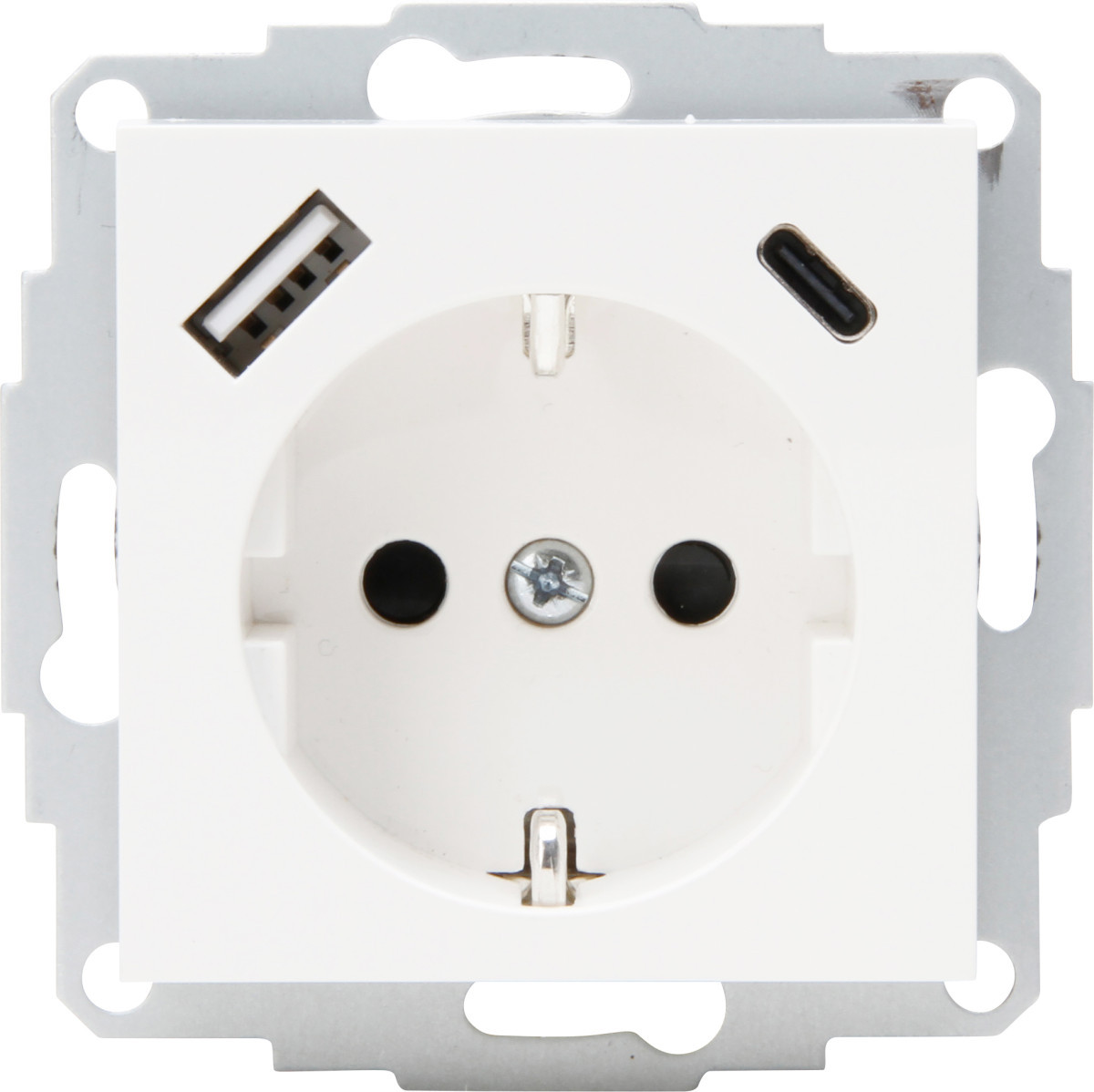 Kopp HK 07 HK07 - wandcontactdoos 1V ra usb a+c, arctic wit