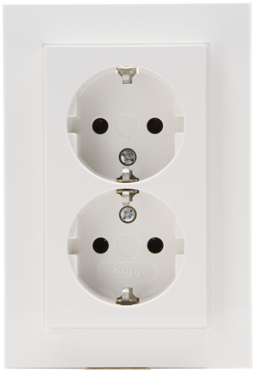 Kopp HK 07 HK07 - wandcontactdoos 2V ra, helder wit