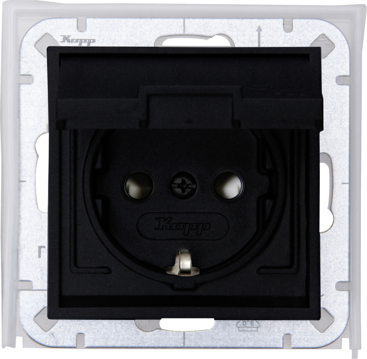 Kopp HK 07 IP44 HK07 Ip44 - wandcontactdoos ip44 1V ra SH, mat-zwart
