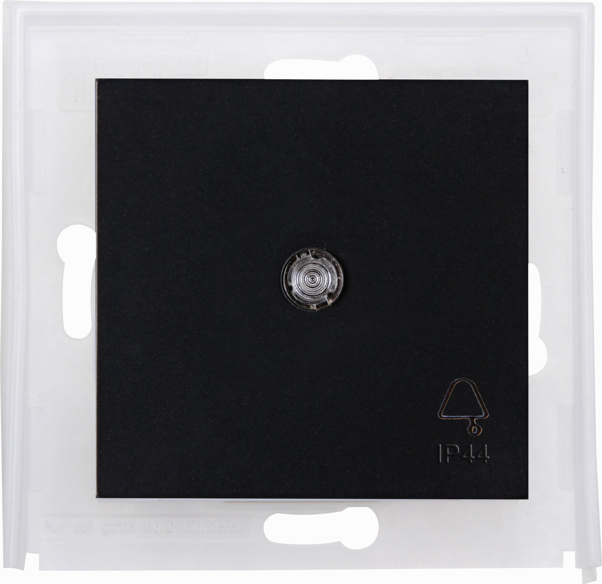Kopp HK 07 IP44 HK07 Ip44 - wip enkel met lens transp., symbool "klok", ip44, mat-zwar