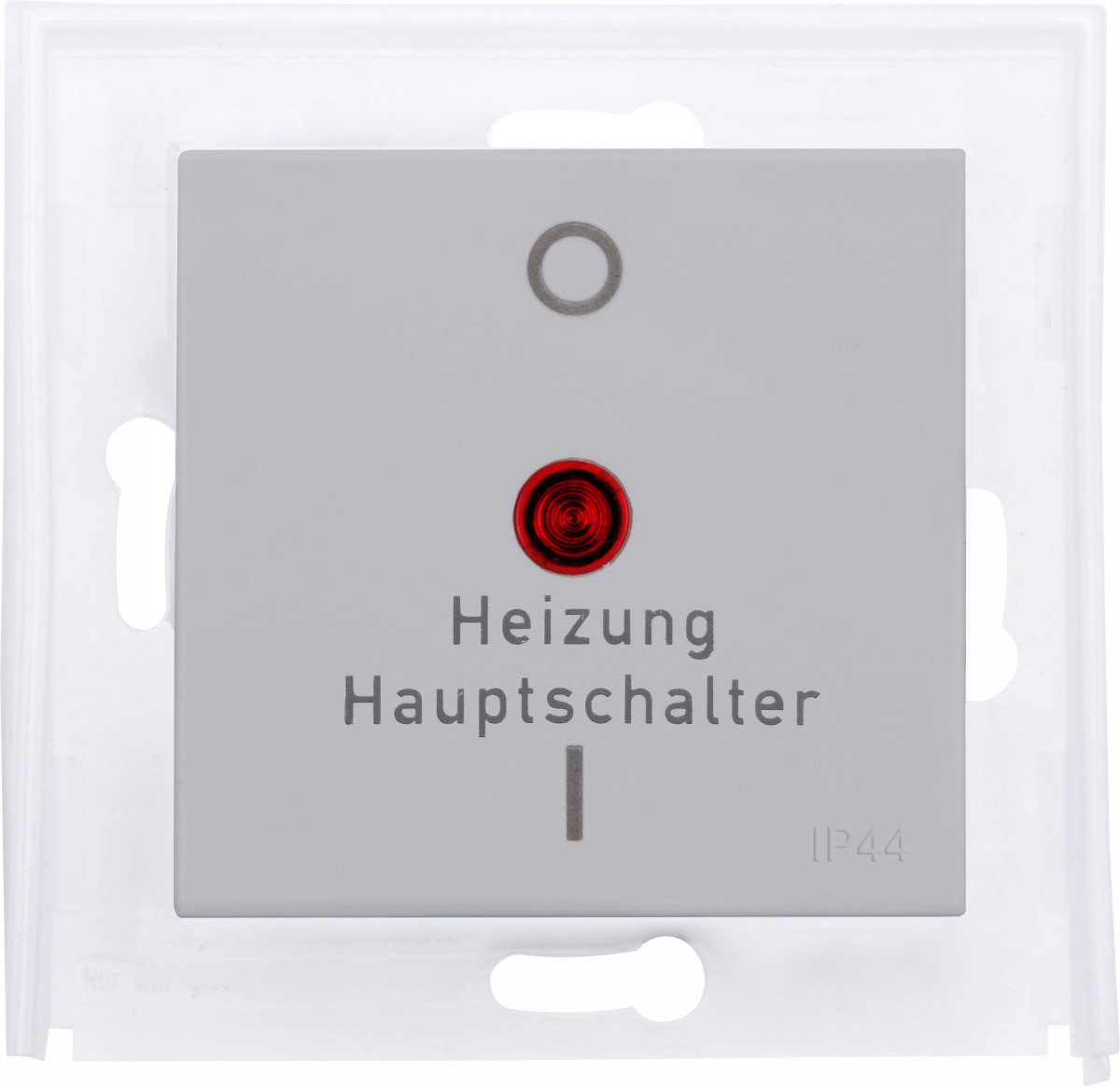 Kopp HK 07 IP44 HK07 - wip enkel met lens rood, heizungshauptschalter, ip44, betongrij