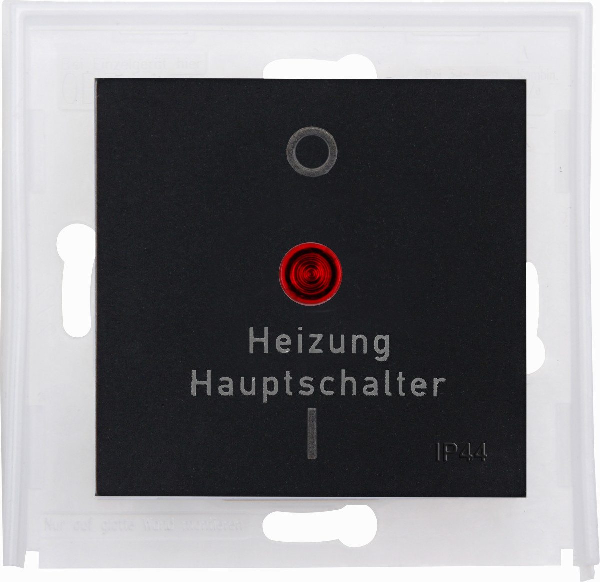 Kopp HK 07 IP44 HK07 - wip enkel met lens rood, heizungshauptschalter, ip44, mat-zwart