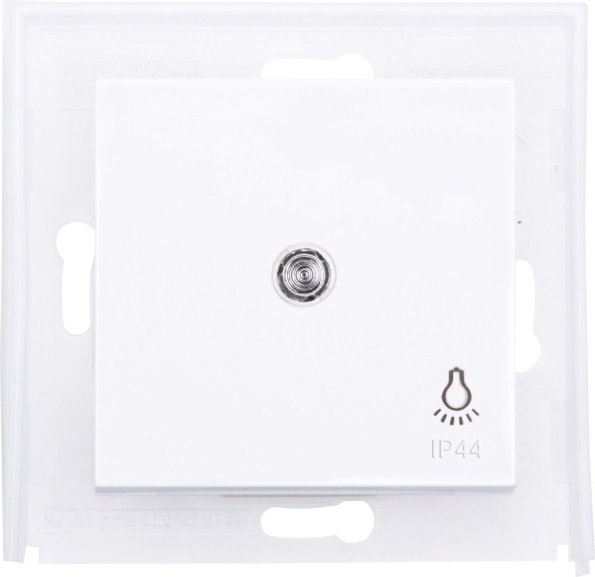 Kopp HK 07 IP44 HK07 - wip enkel met lens transp., symbool "licht", ip44 mat-wit