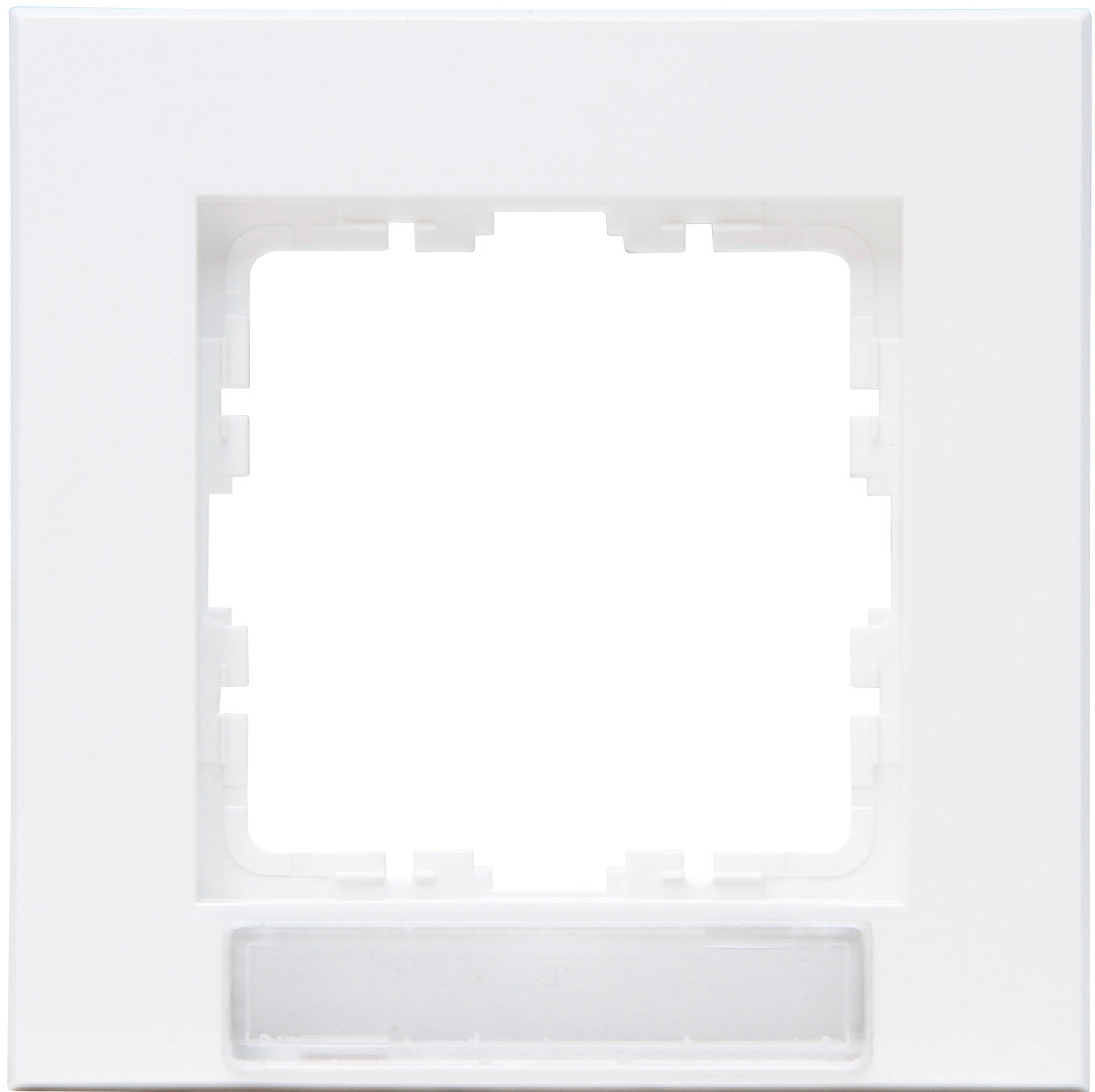 Kopp HK07 PUR HK07 Pure - afdekraam 1-voudig met tekstvenster, mat-wit