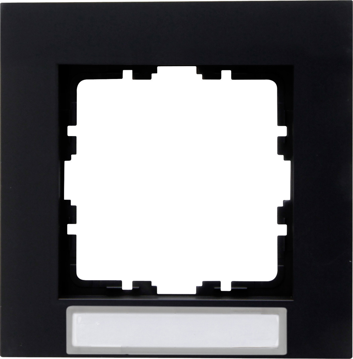 Kopp HK07 PUR HK07 Pure - afdekraam 1-voudig met tekstvenster, mat-zwart