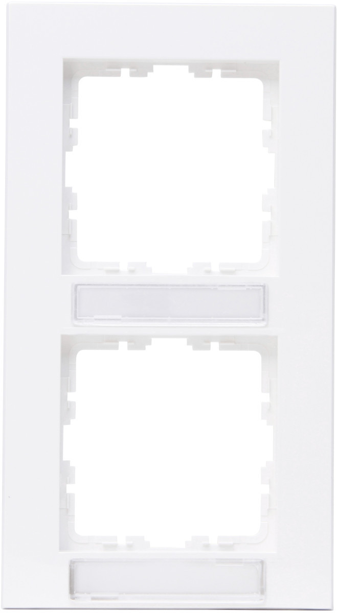 Kopp HK07 PUR HK07 Pure - afdekraam 2-voudig met tekstvenster verticaal, arctic wit