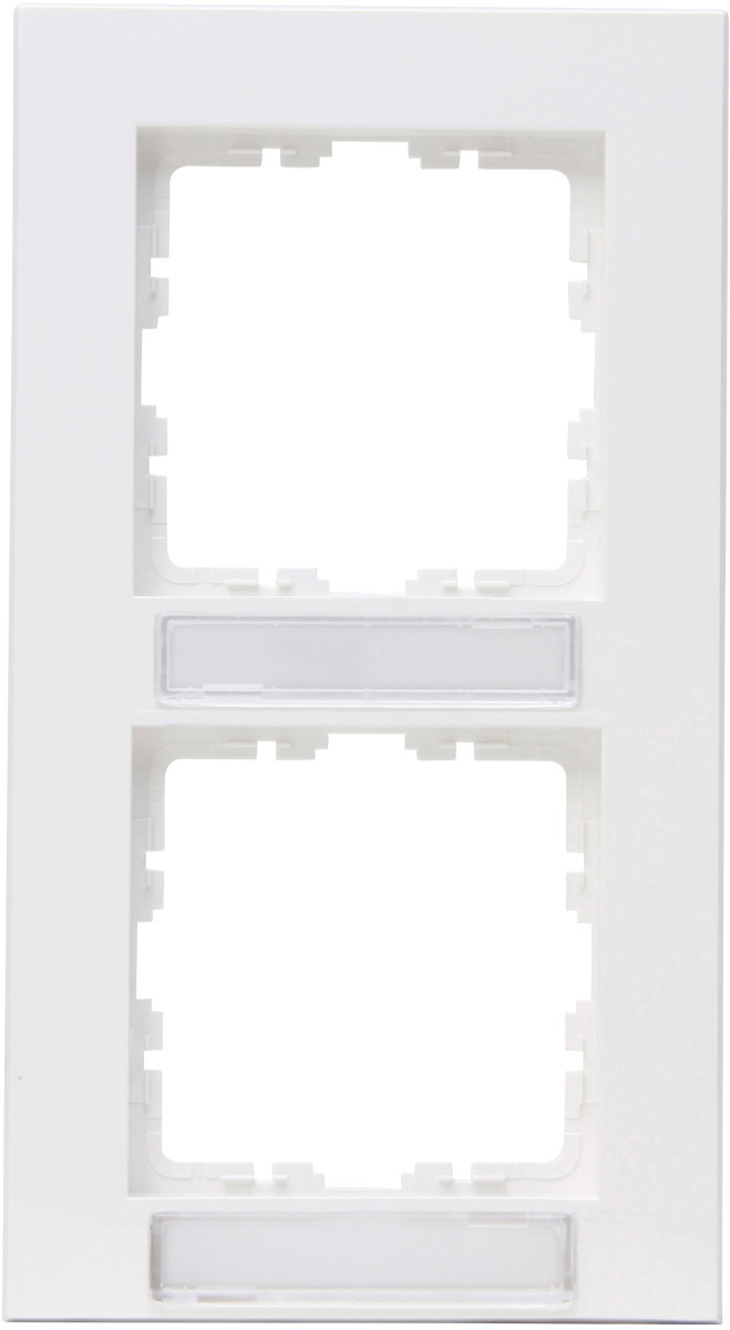 Kopp HK07 PUR HK07 Pure - afdekraam 2-voudig met tekstvenster verticaal helder wit