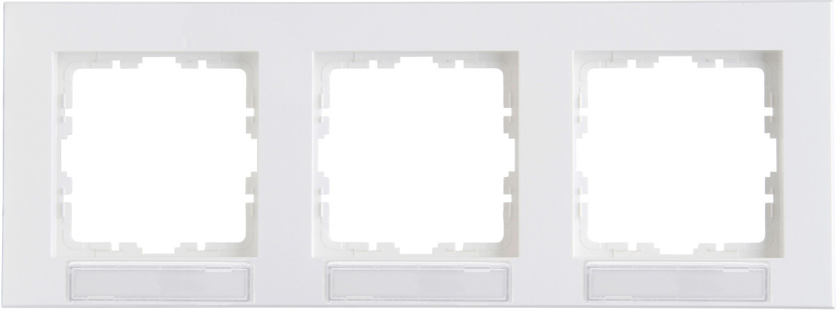 Kopp HK07 PUR HK07 Pure - afdekraam 3-voudig met tekstvenster horizontaal helder wit
