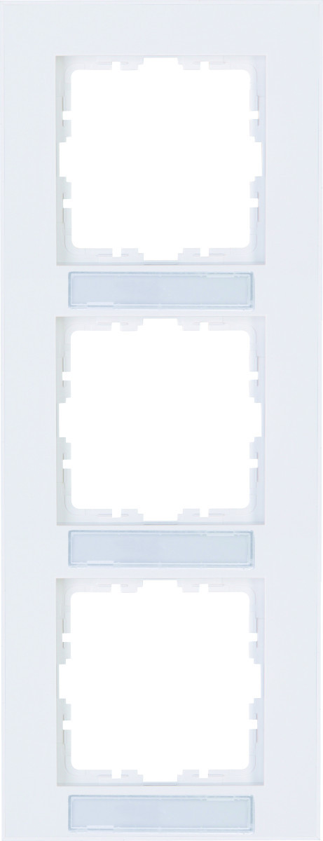Kopp HK07 PUR HK07 Pure - afdekraam 3-voudig met tekstvenster verticaal arctic wit