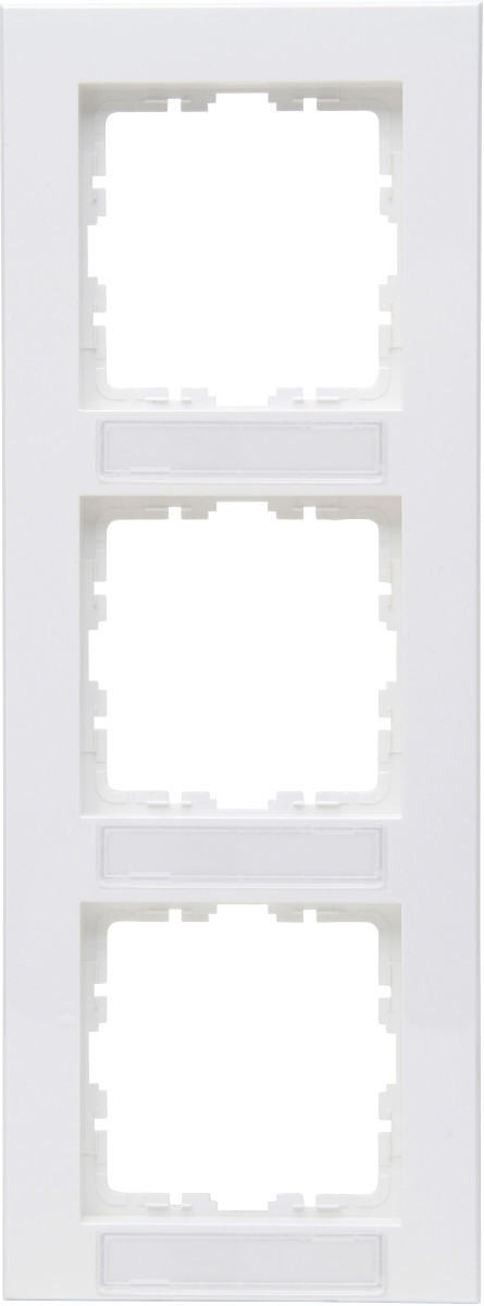 Kopp HK07 PUR HK07 Pure - afdekraam 3-voudig met tekstvenster verticaal helder wit