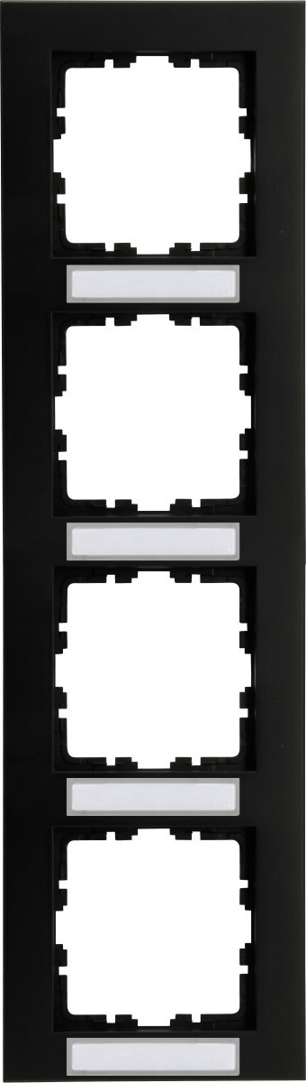 Kopp HK07 PUR HK07 Pure - afdekraam 4-voudig met tekstvenster verticaal antraciet