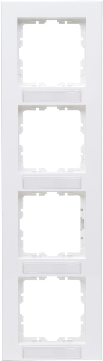 Kopp HK07 PUR HK07 Pure - afdekraam 4-voudig met tekstvenster verticaal helder wit