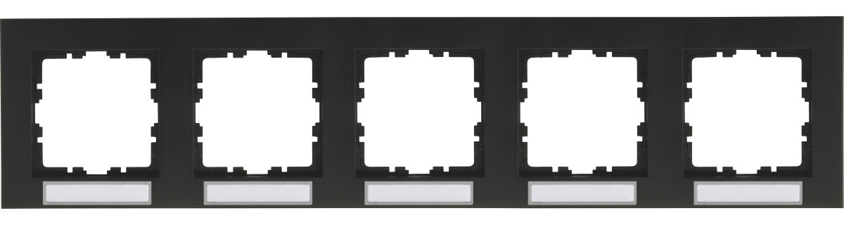 Kopp HK07 PUR HK07 Pure - afdekraam 5-voudig met tekstvenster horizontaal antraciet