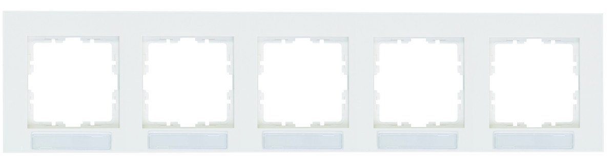 Kopp HK07 PUR HK07 Pure - afdekraam 5-voudig met tekstvenster horizontaal helder wit
