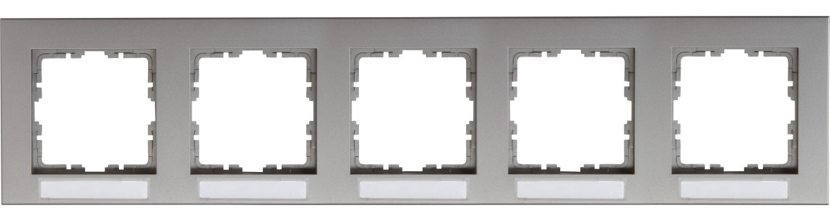 Kopp HK07 PUR HK07 Pure - afdekraam 5-voudig met tekstvenster horizontaal staal