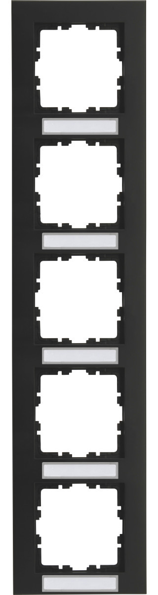 Kopp HK07 PUR HK07 Pure - afdekraam 5-voudig met tekstvenster verticaal antraciet
