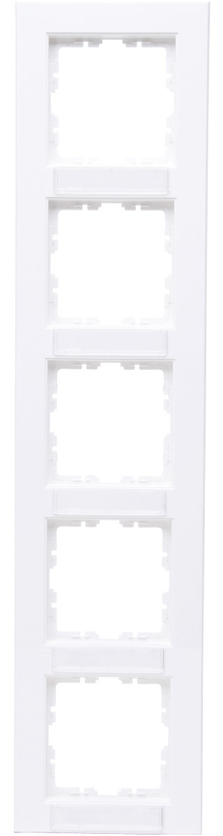 Kopp HK07 PUR HK07 Pure - afdekraam 5-voudig met tekstvenster verticaal arctic wit