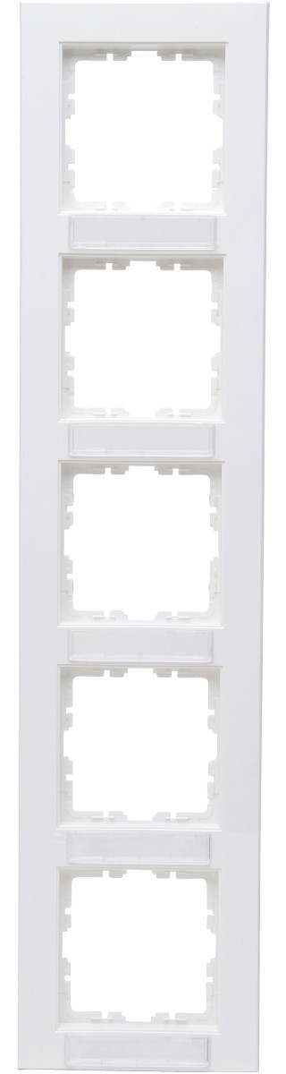 Kopp HK07 PUR HK07 Pure - afdekraam 5-voudig met tekstvenster verticaal helder wit